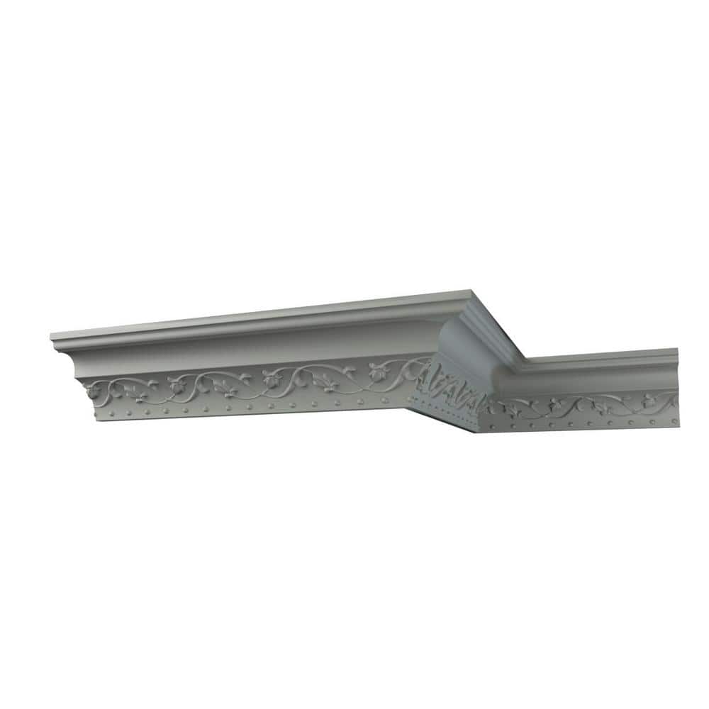 Ekena Millwork Frisco 4 in. D x 5.5 in. W x 96 in. L Polyurethane Crown Moulding