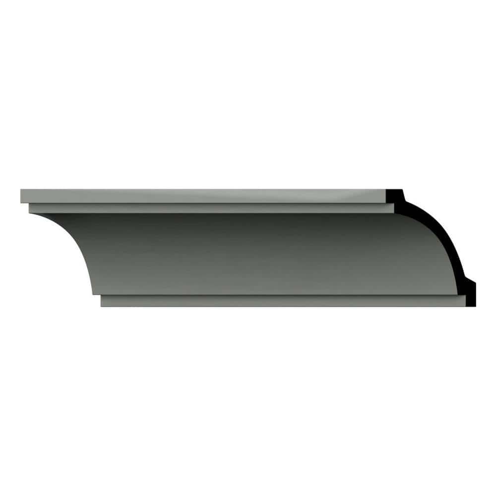 Ekena Millwork Graham 4 in. D x 5.5 in. W x 94.5 in. L Polyurethane Crown Moulding