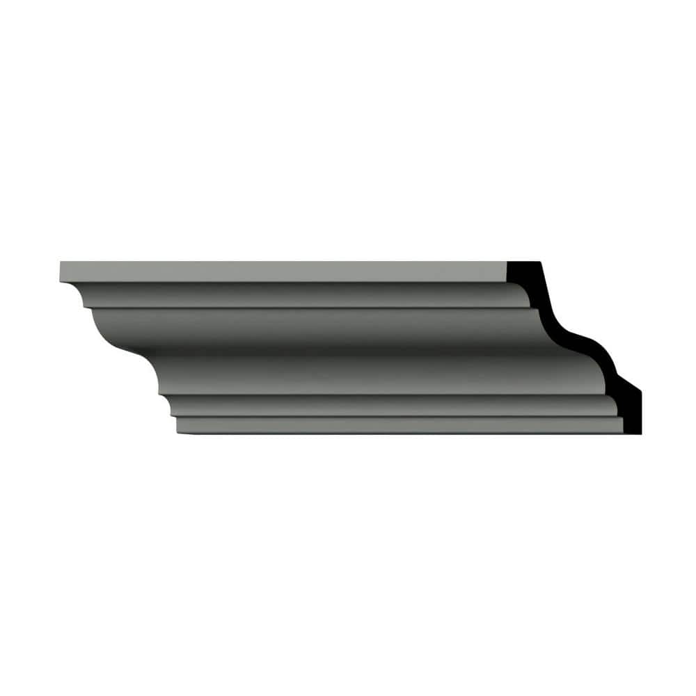 Ekena Millwork Harlington 4 in. D x 5.5 in. W x 96 in. L Polyurethane Crown Moulding
