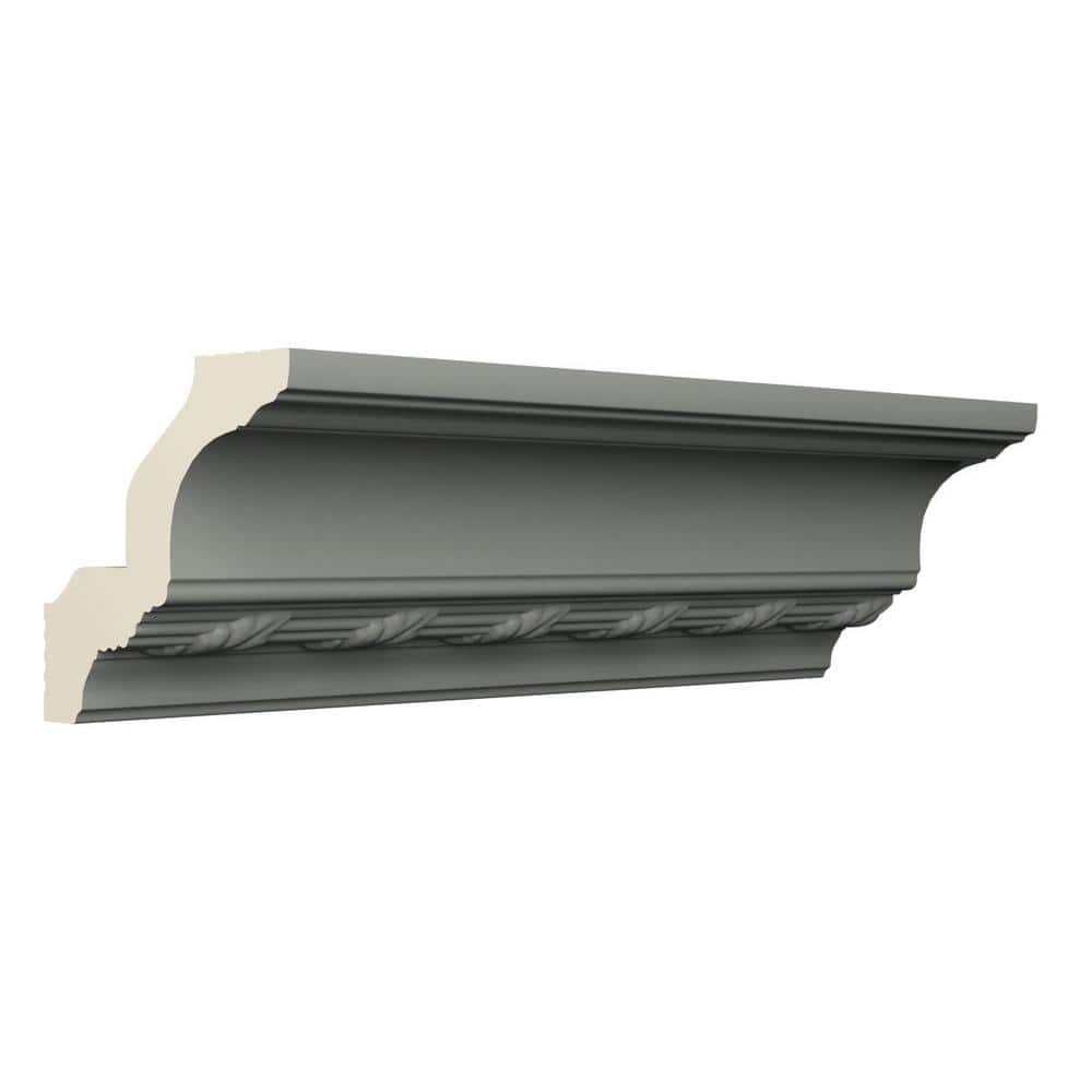 Ekena Millwork Ophelia 4 in. D x 5.75 in. W x 96 in. L Polyurethane Crown Moulding