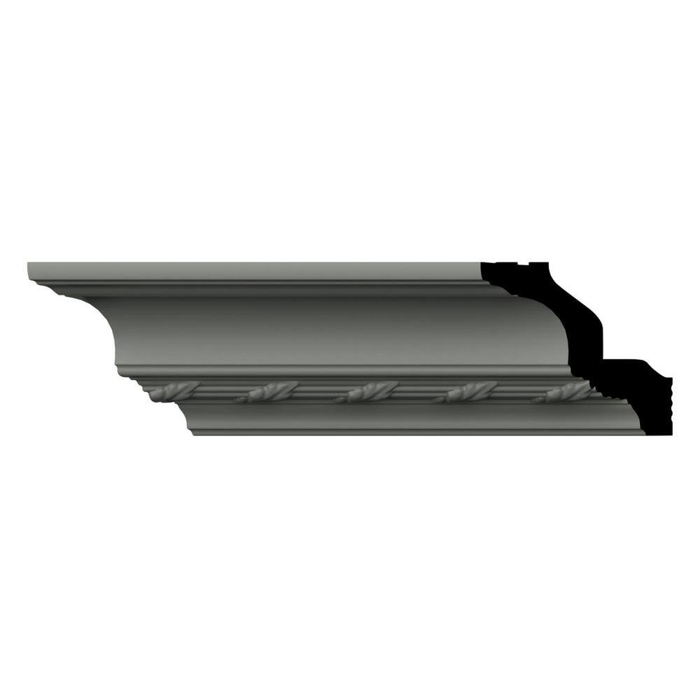 Ekena Millwork Ophelia 4 in. D x 5.75 in. W x 96 in. L Polyurethane Crown Moulding