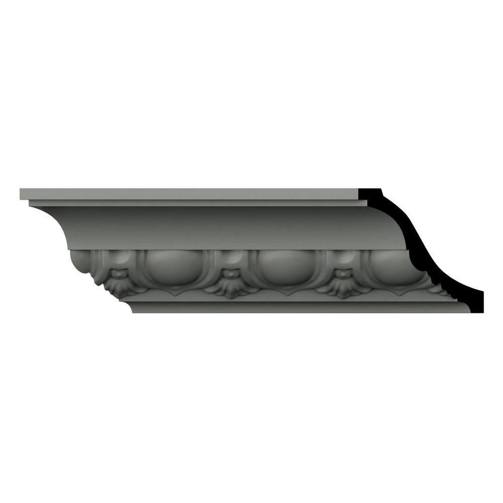 Ekena Millwork Vanessa 4 in. D x 5.625 in. W x 96 in. L Polyurethane Crown Moulding