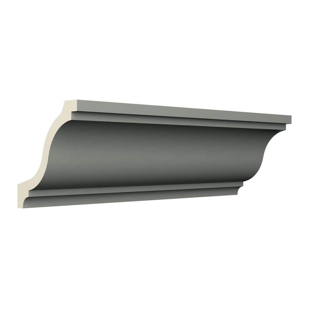 Ekena Millwork Valentina 4 in. D x 5.5 in. W x 96 in. L Polyurethane Crown Moulding