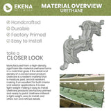 Ekena Millwork Brett 10.25 in. D x 10.875 in. W x 94.5 in. L Polyurethane Crown Moulding