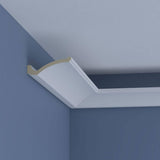 Ekena Millwork Brett 10.25 in. D x 10.875 in. W x 94.5 in. L Polyurethane Crown Moulding