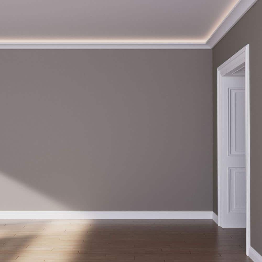 Ekena Millwork Brett 10.25 in. D x 10.875 in. W x 94.5 in. L Polyurethane Crown Moulding