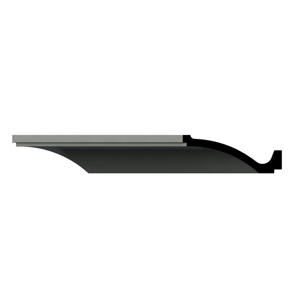 Ekena Millwork Brett 10.25 in. D x 10.875 in. W x 94.5 in. L Polyurethane Crown Moulding