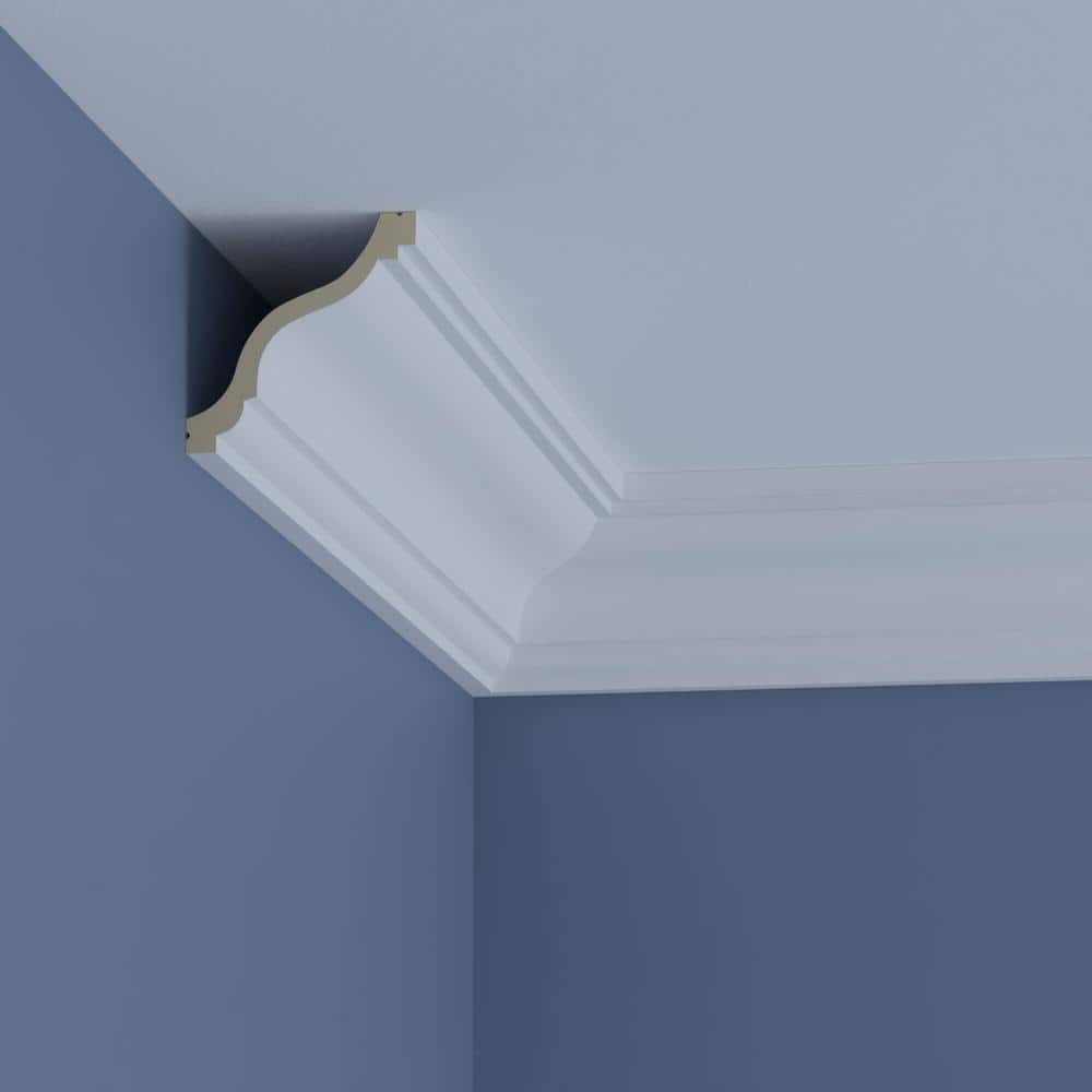 Ekena Millwork June 4.75 in. D x 6.25 in. W x 94.5 in. L Polyurethane Crown Moulding