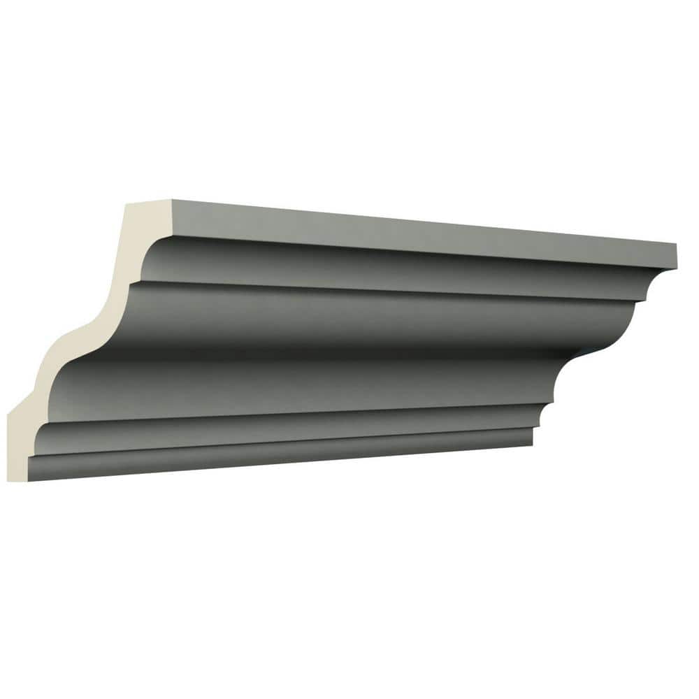 Ekena Millwork Harlington 4.75 in. D x 6.625 in. W x 96 in. L Polyurethane Crown Moulding