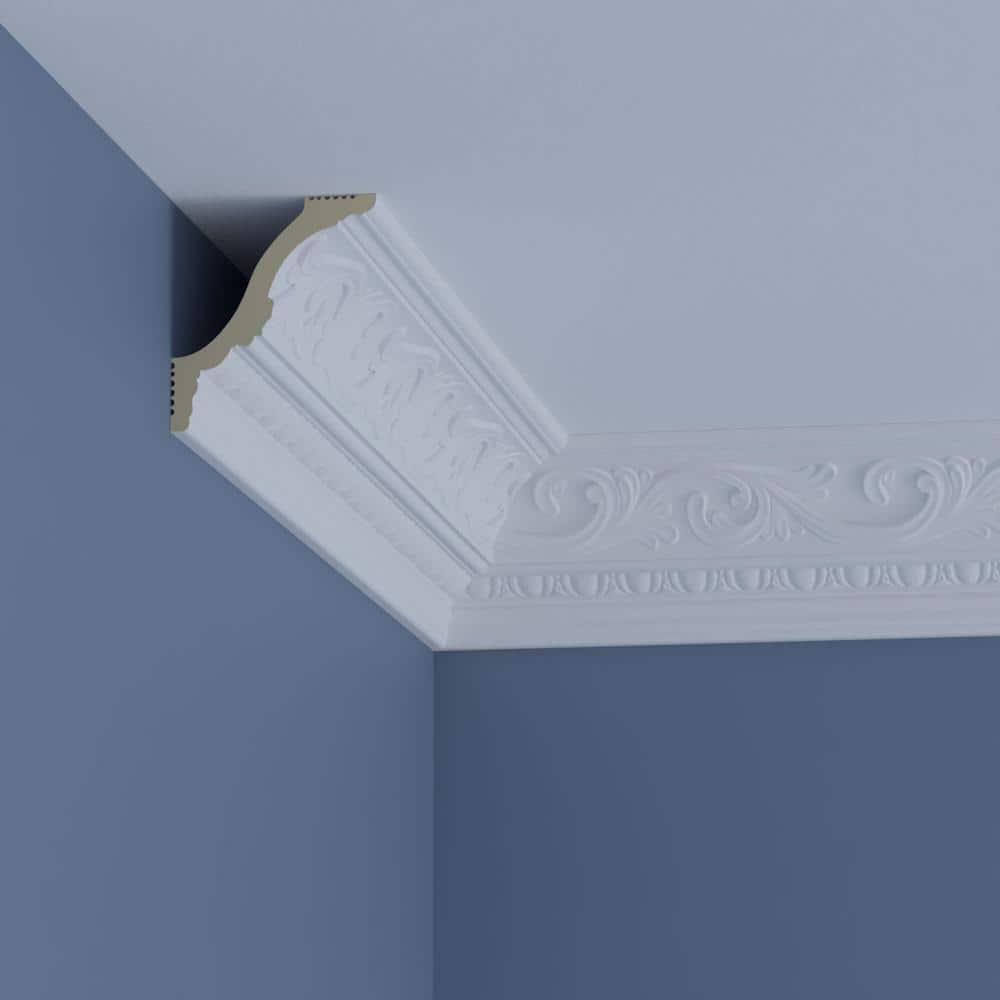 Ekena Millwork Sylvia 4.625 in. D x 7 in. W x 96 in. L Polyurethane Crown Moulding