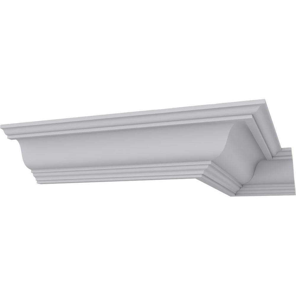 Ekena Millwork 7-7/8 in. x 5-1/4 in. x 94-1/2 in. Polyurethane Jackson Crown Moulding