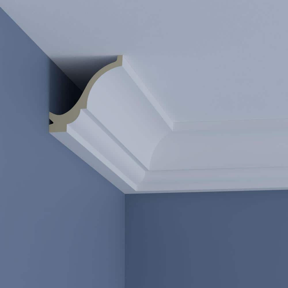 Ekena Millwork Eleanor 5.75 in. D x 8.125 in. W x 94.5 in. L Polyurethane Crown Moulding