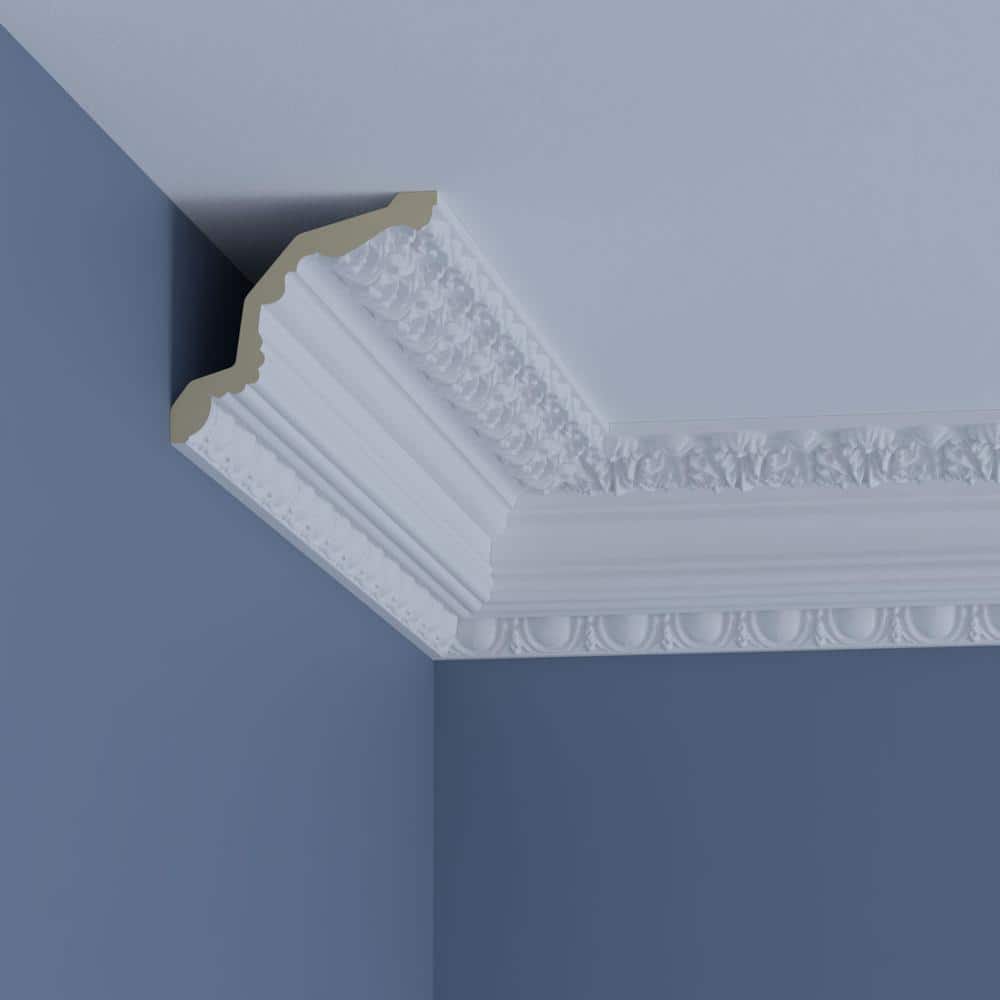 Ekena Millwork Leia 6 in. D x 8.125 in. W x 96 in. L Polyurethane Crown Moulding