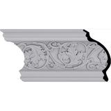 Ekena Millwork 9 in. x 7-3/4 in. x 94-1/2 in. Polyurethane Neuveau Crown Moulding