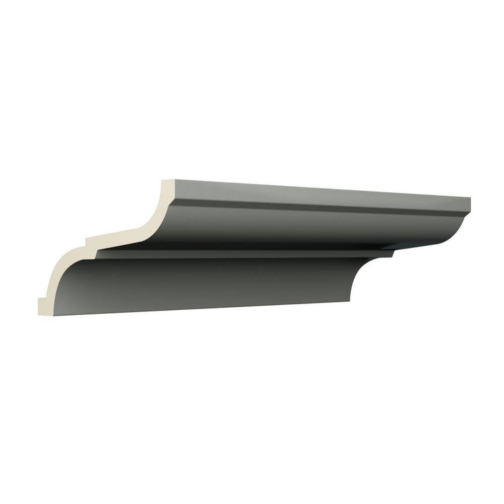 Ekena Millwork Denisse 5 in. D x 9.625 in. W x 96 in. L Polyurethane Crown Moulding