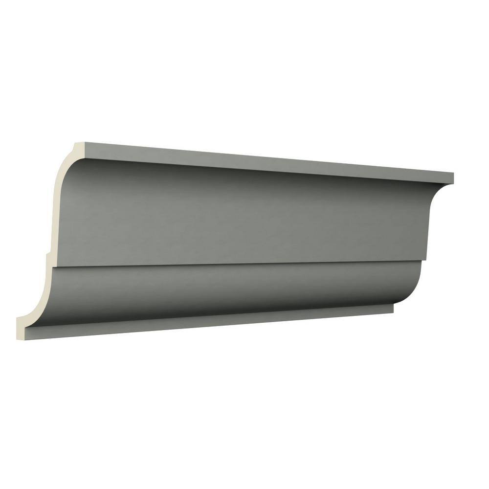 Ekena Millwork Iris 6.25 in. D x 9.75 in. W x 96 in. L Polyurethane Crown Moulding