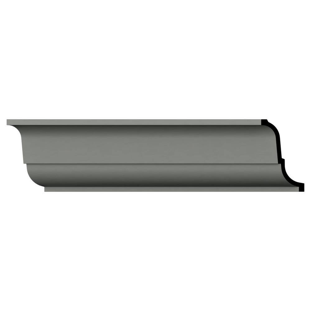 Ekena Millwork Iris 6.25 in. D x 9.75 in. W x 96 in. L Polyurethane Crown Moulding