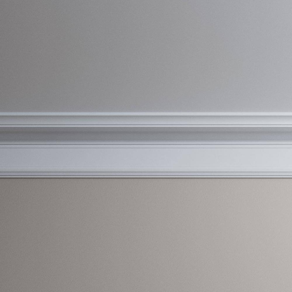 Ekena Millwork Chloe 6.625 in. D x 10.375 in. W x 96 in. L Polyurethane Crown Moulding