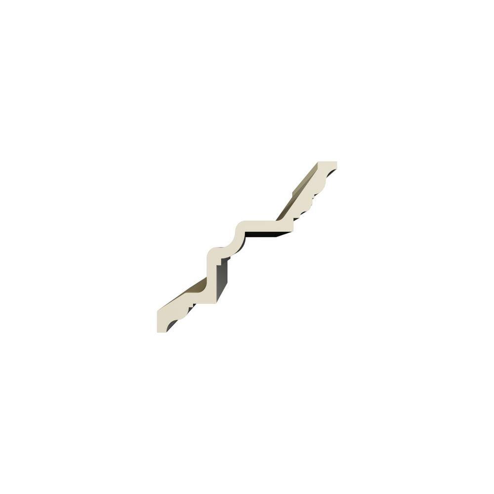 Ekena Millwork Domingo 9.625 in. D x 14.625 in. W x 96 in. L Polyurethane Crown Moulding
