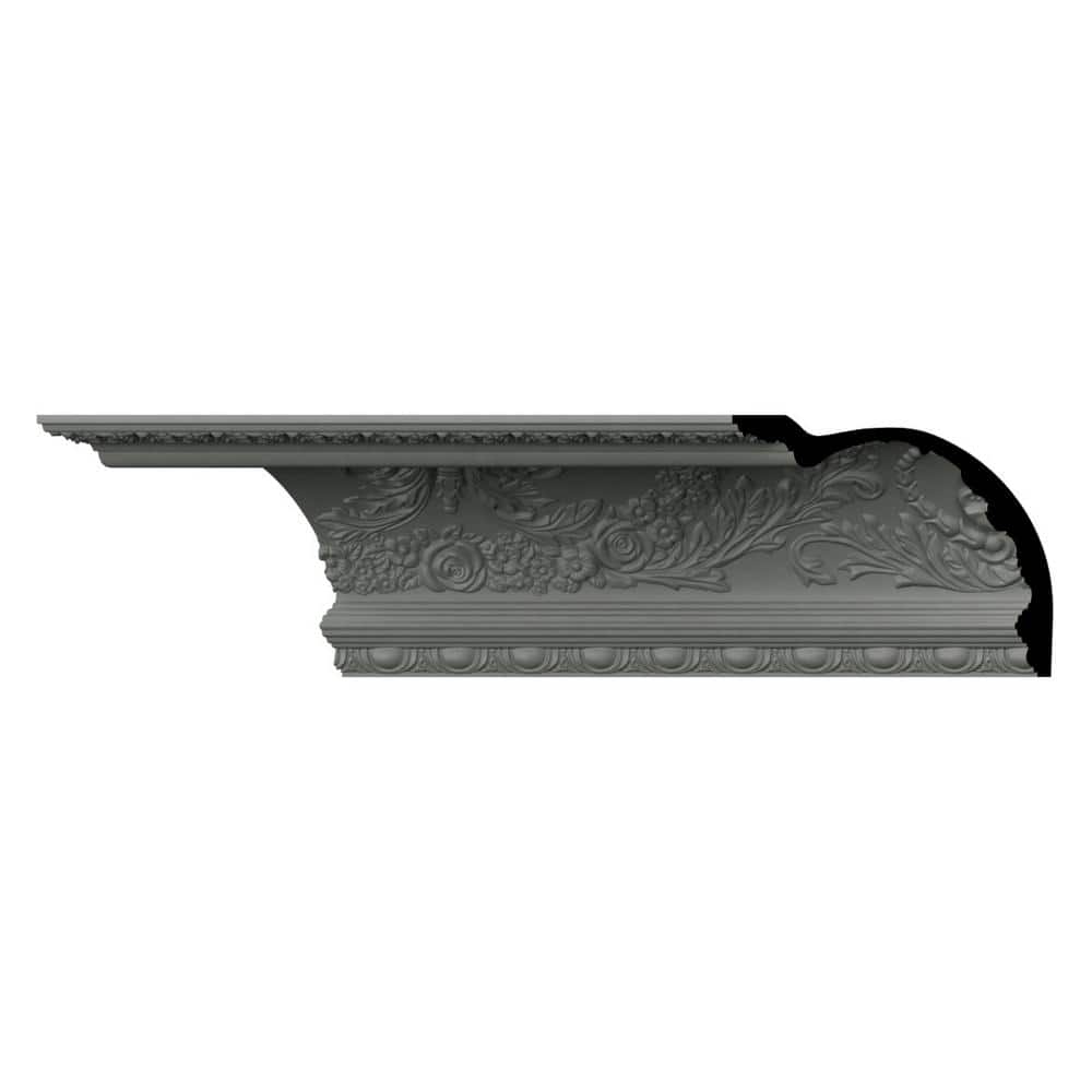 Ekena Millwork Hope 12.625 in. D x 16.25 in. W x 96 in. L Polyurethane Crown Moulding