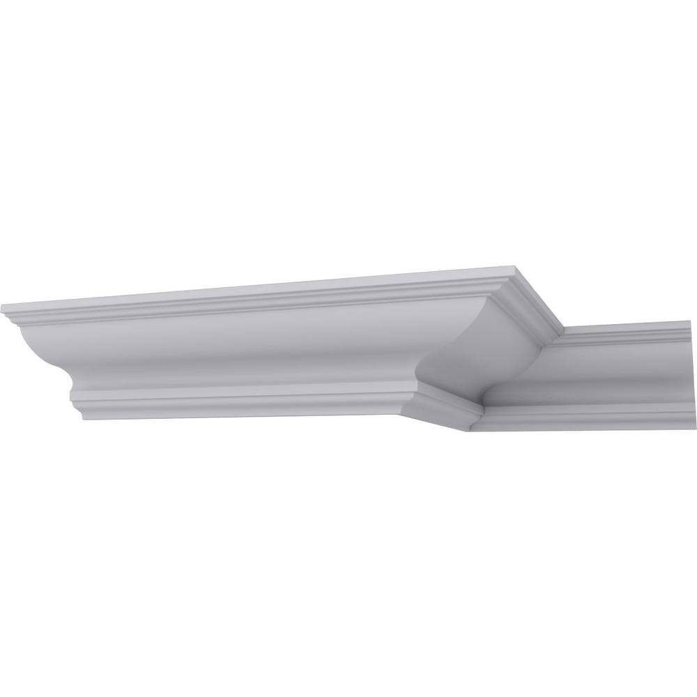 Ekena Millwork 13-3/4 in. x 9-7/8 in. x 94-1/2 in. Polyurethane Marseille Crown Moulding