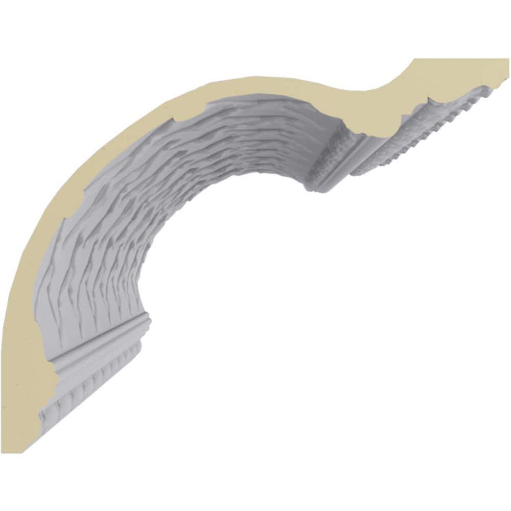 Ekena Millwork 15-3/8 in. x 12 in. x 94-1/2 in. Polyurethane Brightton Crown Moulding