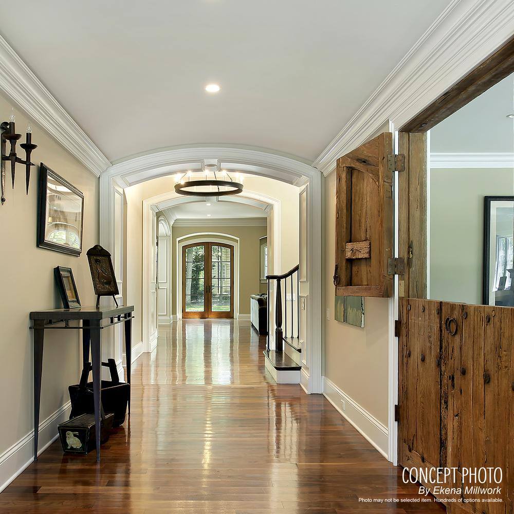 Ekena Millwork 15-3/8 in. x 12 in. x 94-1/2 in. Polyurethane Preston Crown Moulding