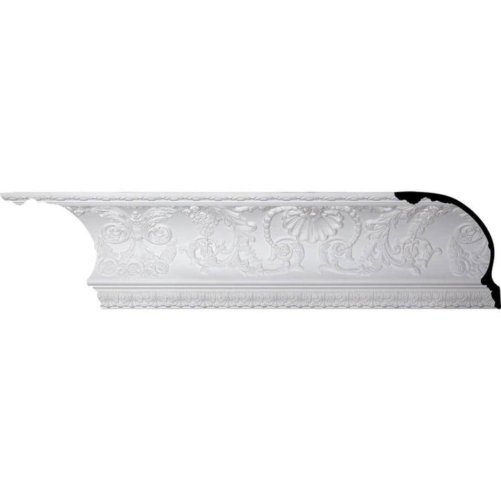 Ekena Millwork 15-3/8 in. x 12 in. x 94-1/2 in. Polyurethane Preston Crown Moulding