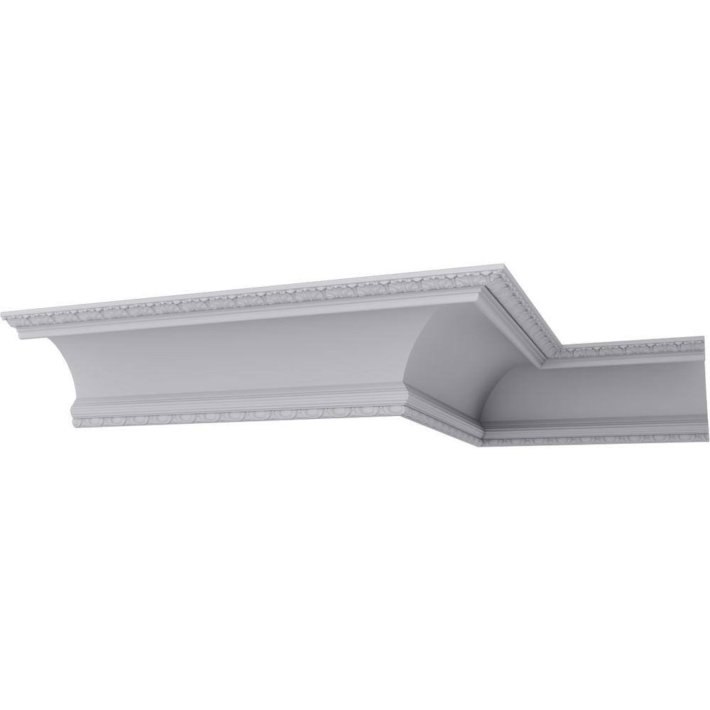 Ekena Millwork 15-3/8 in. x 12 in. x 94-1/2 in. Polyurethane Riley Crown Moulding