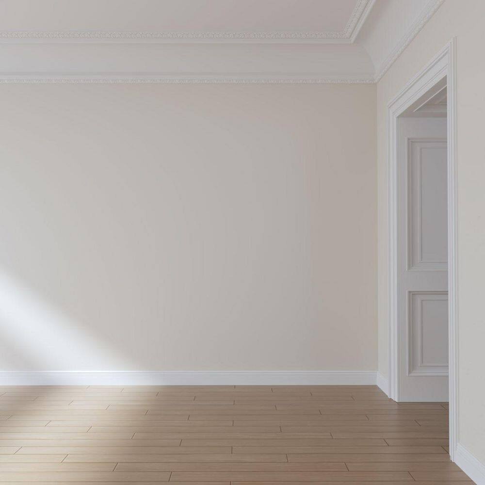 Ekena Millwork 15-3/8 in. x 12 in. x 94-1/2 in. Polyurethane Riley Crown Moulding