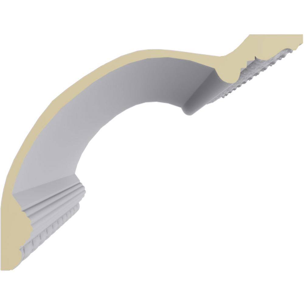 Ekena Millwork 15-3/8 in. x 12 in. x 94-1/2 in. Polyurethane Riley Crown Moulding