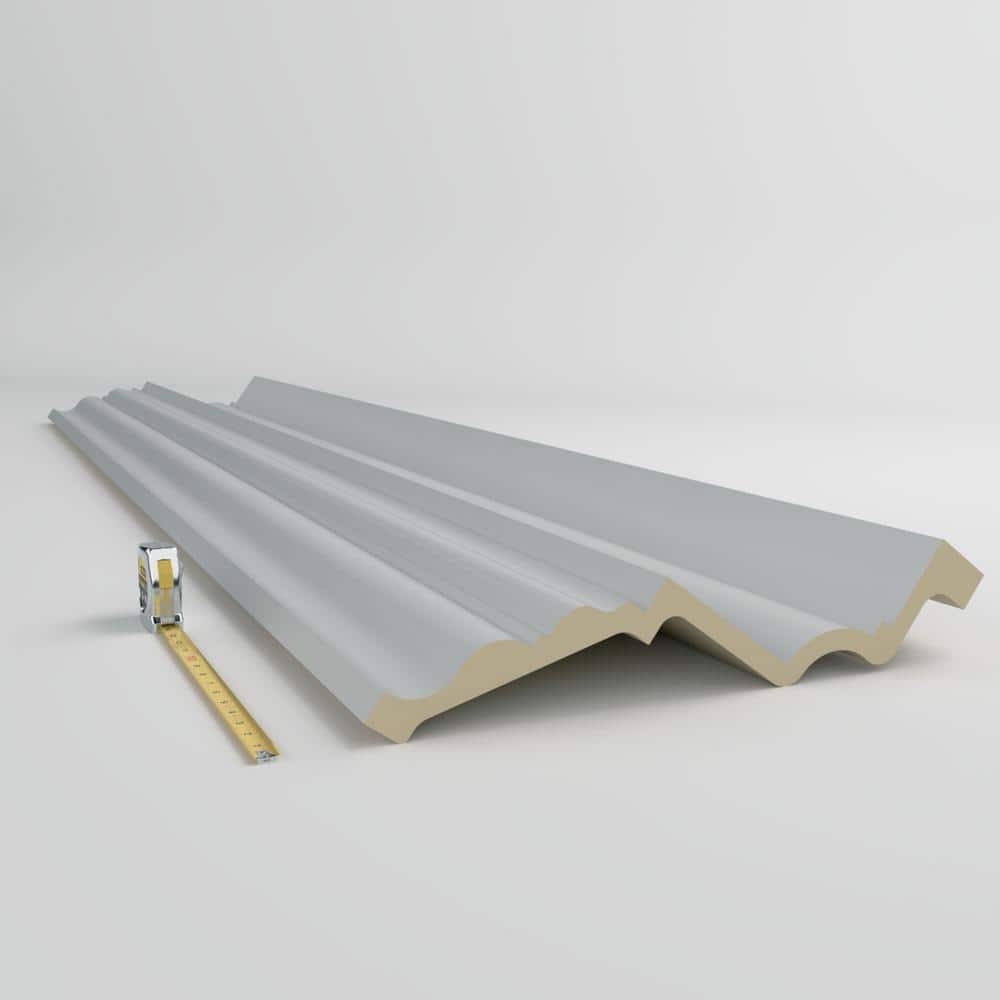 Ekena Millwork Jenna 16.375 in. D x 21.875 in. W x 96 in. L Polyurethane Crown Moulding