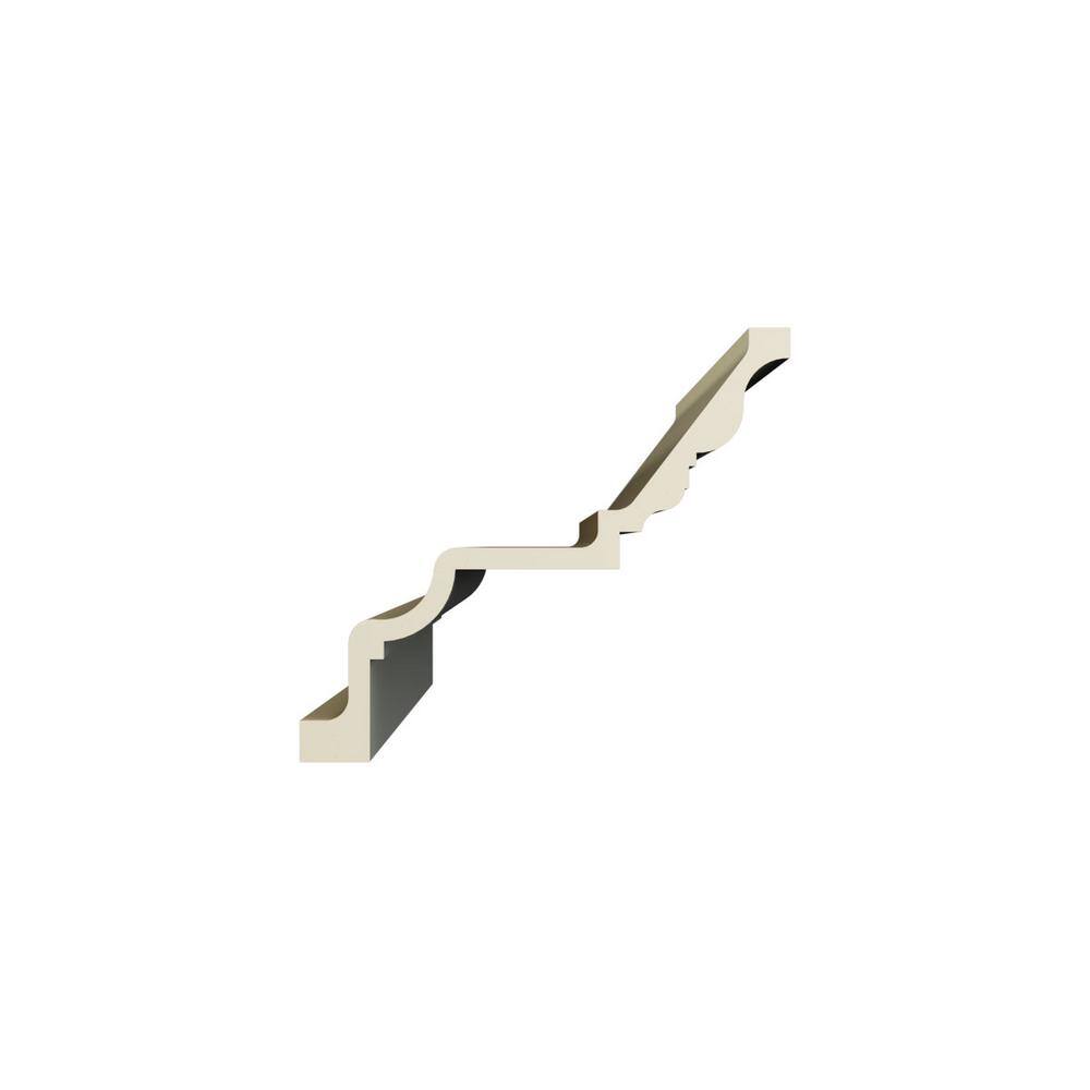Ekena Millwork Jenna 16.375 in. D x 21.875 in. W x 96 in. L Polyurethane Crown Moulding