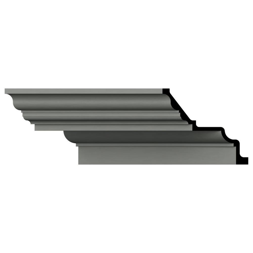Ekena Millwork Jenna 16.375 in. D x 21.875 in. W x 96 in. L Polyurethane Crown Moulding
