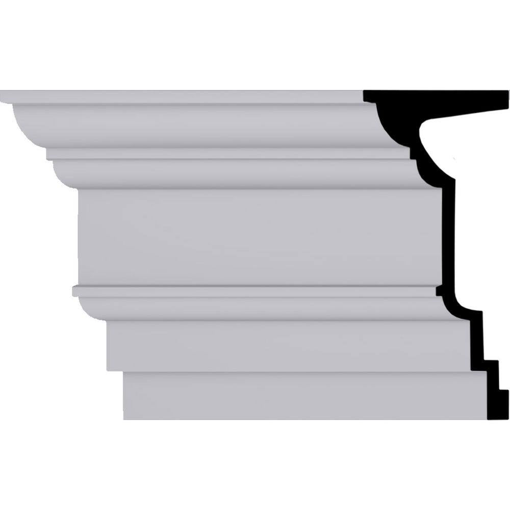 Ekena Millwork Traditional Massive Smooth 8.375 in. D x 8.375 in. W x 94.5 in. L Polyurethane Crown Moulding
