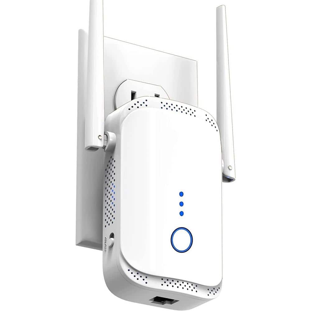 EKIEUDL WiFi Extender/Booster for Home Internet Booster WiFi Repeater in White