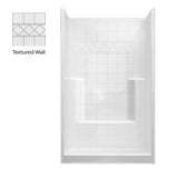 Ella Standard 42 in. x 42 in. x 80 in. 1-Piece Low Threshold Shower Stall in White with Center Drain