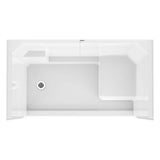 Ella 60 in. x 33 in. x 77 in. Low-Threshold 3-Piece Shower Kit, White, Left Seat/Right Drain