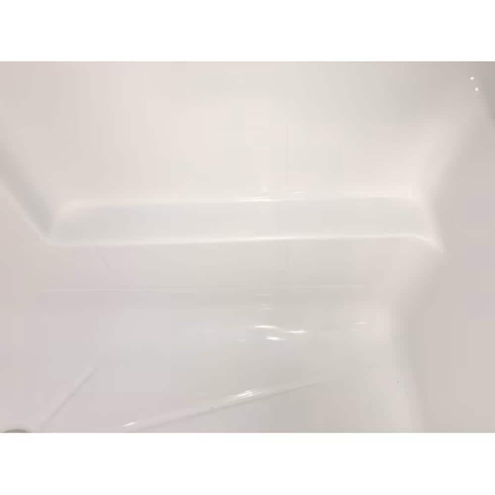 Ella 60 in. x 33 in. x 77 in. Low-Threshold 3-Piece Shower Kit, White, Left Seat/Right Drain