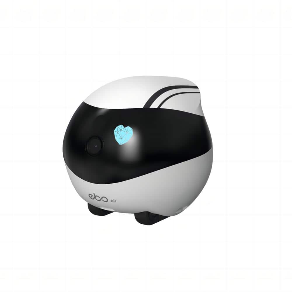 Enabot EBO Air 1080p Full HD Movable Indoor WiFi Camera Robot, 2 Way Voice and Night Vision, Laser Point for Pet Playing