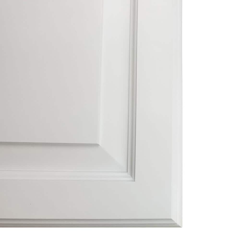 WG Wood Products 15.5 in. W x 71 in. H x 3.5 in. D Cutlass Raised Panel White Recessed Solid Wood Medicine Cabinet without Mirror