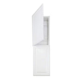 WG Wood Products 15.5 in. W x 71 in. H x 3.5 in. D Cutlass Raised Panel White Recessed Solid Wood Medicine Cabinet without Mirror