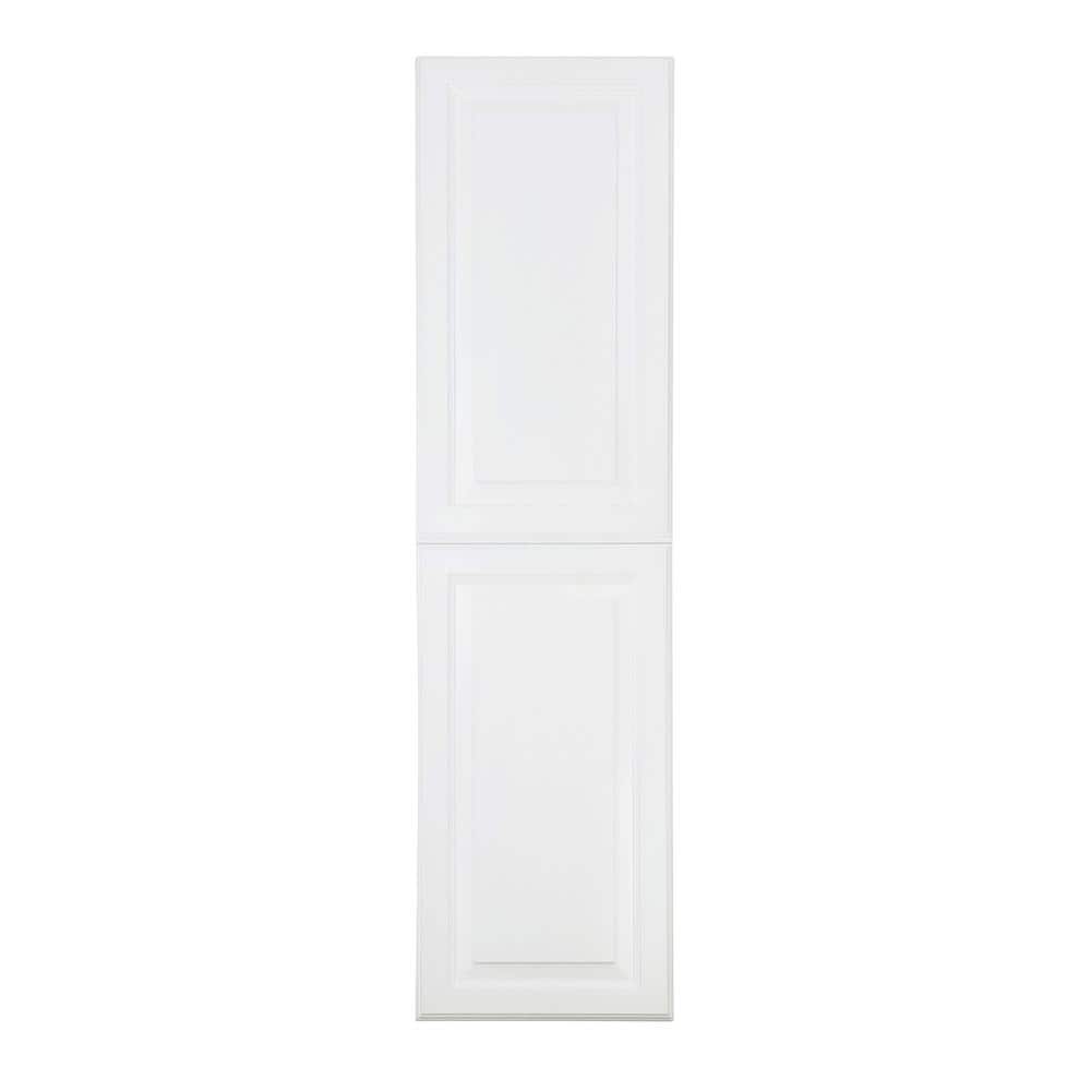 WG Wood Products 15.5 in. W x 71 in. H x 3.5 in. D Cutlass Raised Panel White Recessed Solid Wood Medicine Cabinet without Mirror