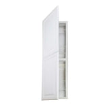 WG Wood Products 15.5 in. W x 71 in. H x 3.5 in. D Cutlass Raised Panel White Recessed Solid Wood Medicine Cabinet without Mirror