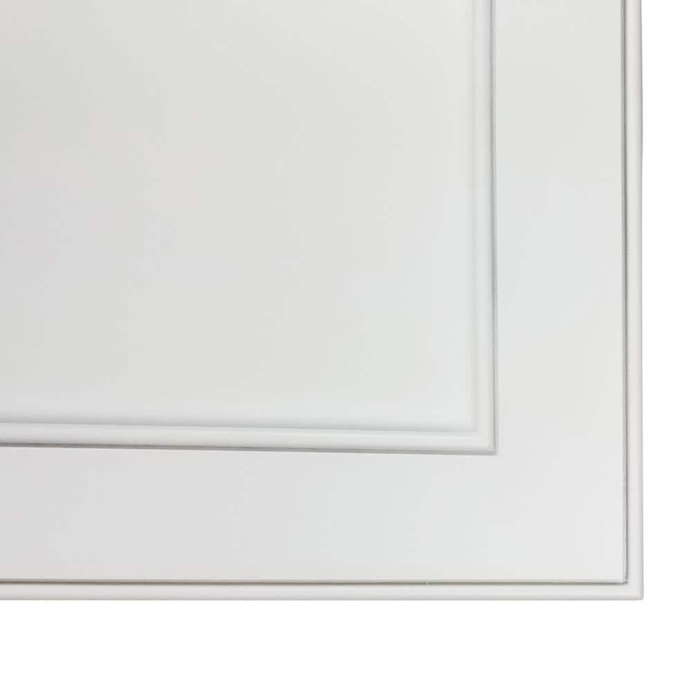 WG Wood Products 15.5 in. W x 65 in. H x 3.5 in. D Linwood Bead Panel White Recessed Solid Wood Medicine Cabinet without Mirror