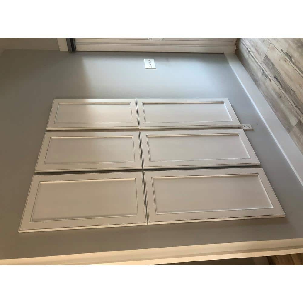 WG Wood Products 15.5 in. W x 65 in. H x 3.5 in. D Linwood Bead Panel White Recessed Solid Wood Medicine Cabinet without Mirror