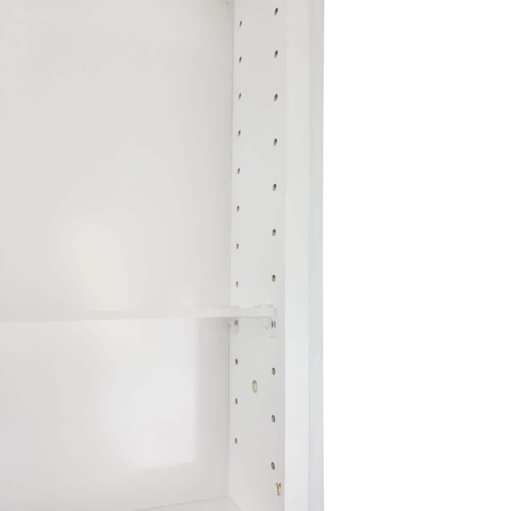 WG Wood Products 15.5 in. W x 65 in. H x 3.5 in. D Linwood Bead Panel White Recessed Solid Wood Medicine Cabinet without Mirror