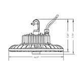 ENERGETIC LIGHTING 27000 Lumen White Integrated LED Floodlight Compact Highbay Fixture (1-Pack)