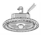 ENERGETIC LIGHTING 27000 Lumen White Integrated LED Floodlight Compact Highbay Fixture (1-Pack)