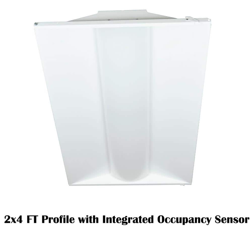 ENERGETIC LIGHTING 2 ft. x 4 ft. 5895Lumens LED Recessed Lay-In Troffer kit Panel Light CCT and Wattage Selectable with Occupancy Sensor